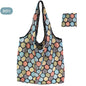 Large Foldable Reusable Shopping Tote Bag, Eco Grocery & Beach Shoulder Bag, Packable Polyester