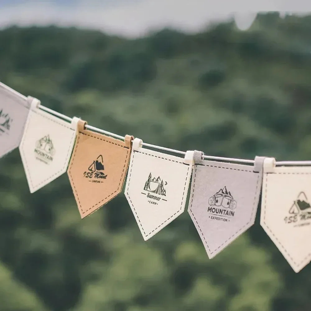 Camping Tent Atmosphere Flag Decoration Scene Layout Flag Outdoor Camp