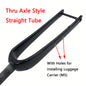 700C Full Carbon Gravel & Cyclocross Road Bike Fork — Flat Mount Disc Brake, Rack/Fender Mount, Tapered or Straight Steerer