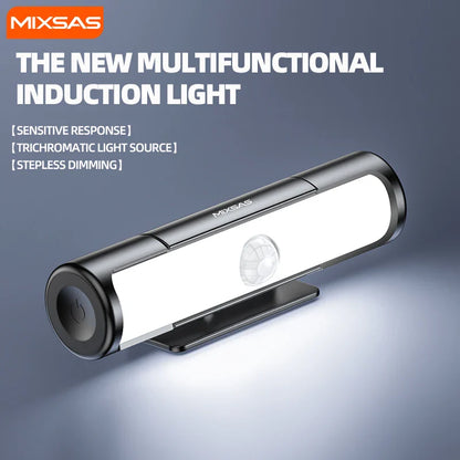 3-Color Motion Sensor LED Light USB-C Rechargeable, Wireless Portable Night Lamp for Car Trunk, Van and Home