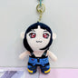Anime K-Pop Demon Hunter Plush Keychain, Purple Tiger Monster with Black Hat and 3 Eyes Cute Plush Charm Gift
