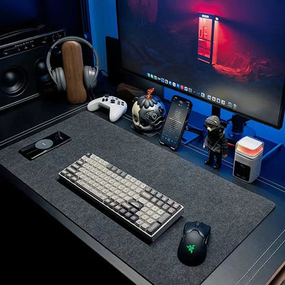 Large Wool Felt Gaming Mouse Pad – Non-Slip Desk Mat for Keyboard & Laptop