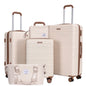 5-Piece Hardshell Luggage Set – 28-inch (70 cm), 24-inch (61 cm), 20-inch (51 cm) Spinner Suitcases with TSA Lock, Double 360° Spinner Wheels, Weekend Duffle & Toiletry Bag