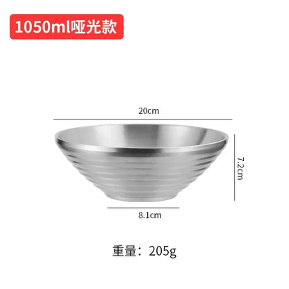 Gold Mixed Noodles, Instant Noodles, 304 Stainless Steel Bowls, Heat Insulation, Japanese Lamian Noodles Bowls.