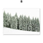 Winter Snow Scenery Picture Wall Art Canvas Painting Pine Santa Elk Poster and Print for Christmas Home Decor Living Room Design