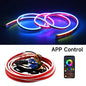 12V RGB LED Hood Strip Daytime Running Lights – APP Controlled Neon Running Lights with Streaming Turn Signal