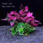 Artificial Aquarium Plants – Plastic Underwater Green Shrubs with Resin Base, Fish Tank Decoration