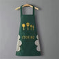 Unisex Adjustable Kitchen Apron – Solid Color PVC Cooking Apron with Pocket