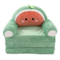Cartoon Foldable Kids Sofa Bed Plush Washable Children's Armchair with Wide Armrests