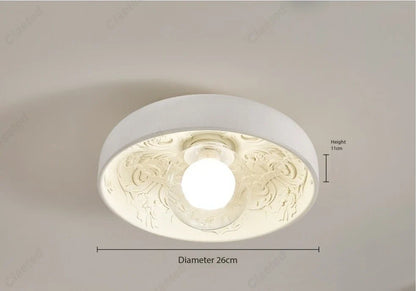 Creative Simple European LED Ceiling Lamp Cream Wind Living Room Dining Room Corridor Porch Decorative Lighting Lamps