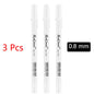 White Opaque Oily Waterproof Gel Marker Pen - Multi Nib Sizes 0.8/1.0/2.0/2.8mm for DIY, Graffiti, Sketching