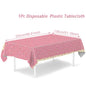 Pink Donut Disposable Tablecloth Doughnut Table Cover Girls 1st Birthday Party Decor Kids Wedding Birthday Supplies Baby Shower