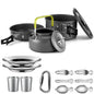 Lightweight Aluminum Camping Cookware Set – Nonstick Pot & Pan for 2-4 People with Mesh Carry Bag