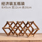 Stackable Folding Wooden Wine Rack – 3/5/6/10-Bottle Pine Wine Shelf for Home Bar