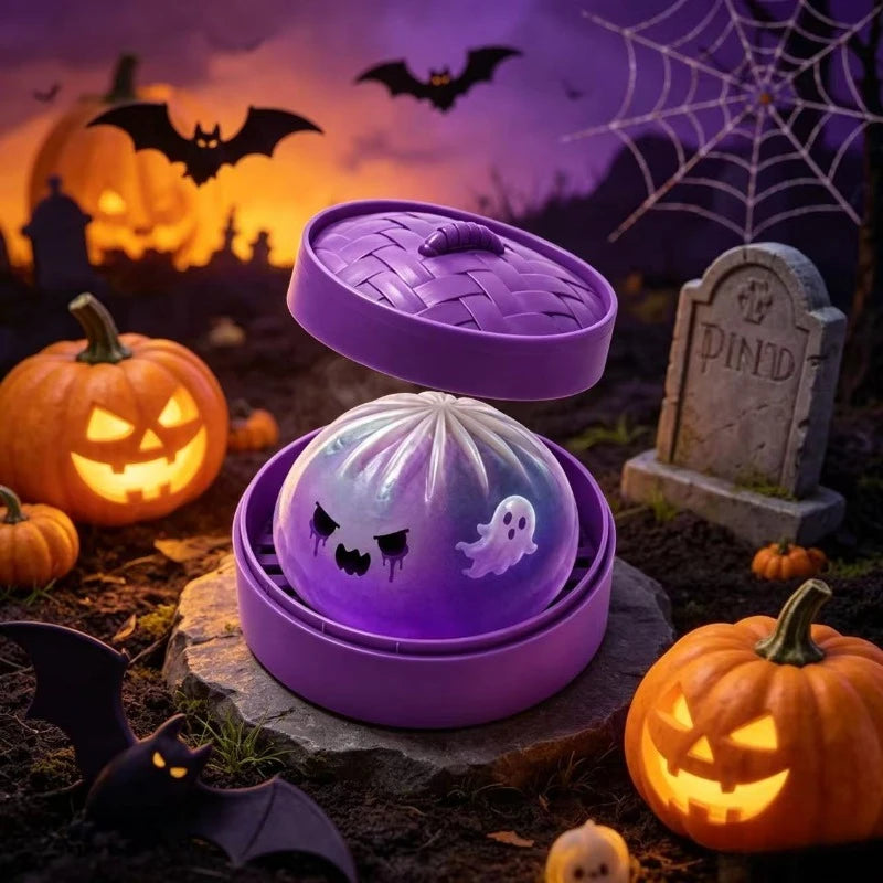 Glitter Halloween Ghost Squishy Toy, Slow-Rebound Silicone