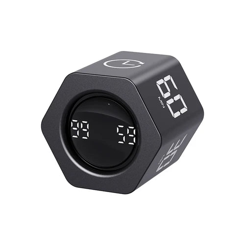 Gravity Cube Productivity Timer – 4-Preset LED Countdown for Kids, Study & Kitchen