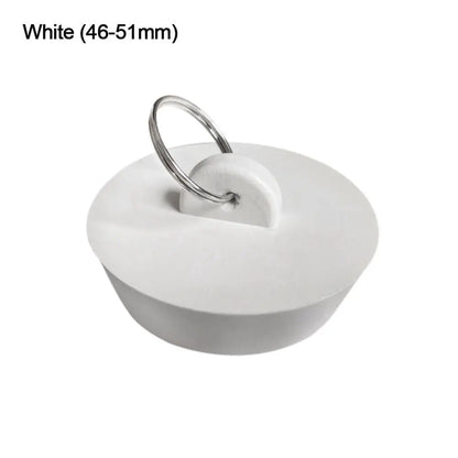Universal Rubber Sink & Bathtub Drain Stopper Plug — Leakproof Floor Drain Strainer, White