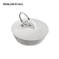 Universal Rubber Sink & Bathtub Drain Stopper Plug — Leakproof Floor Drain Strainer, White