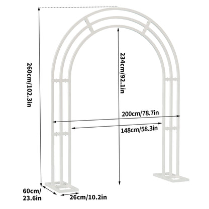 White Metal Wedding Balloon Arch Backdrop Stand