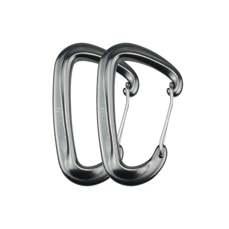 12KN Small Climbing Carabiner D-Shape Mountaineering Buckle Hook
