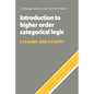 Introduction to Higher Order Categorical Logic - Paperback