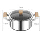 Stainless Steel Soup Pot Wok Honeycomb Non-stick Pot with lid Frying Pan Home Hot Pot Induction Cooker Gas Stove Universal Pan