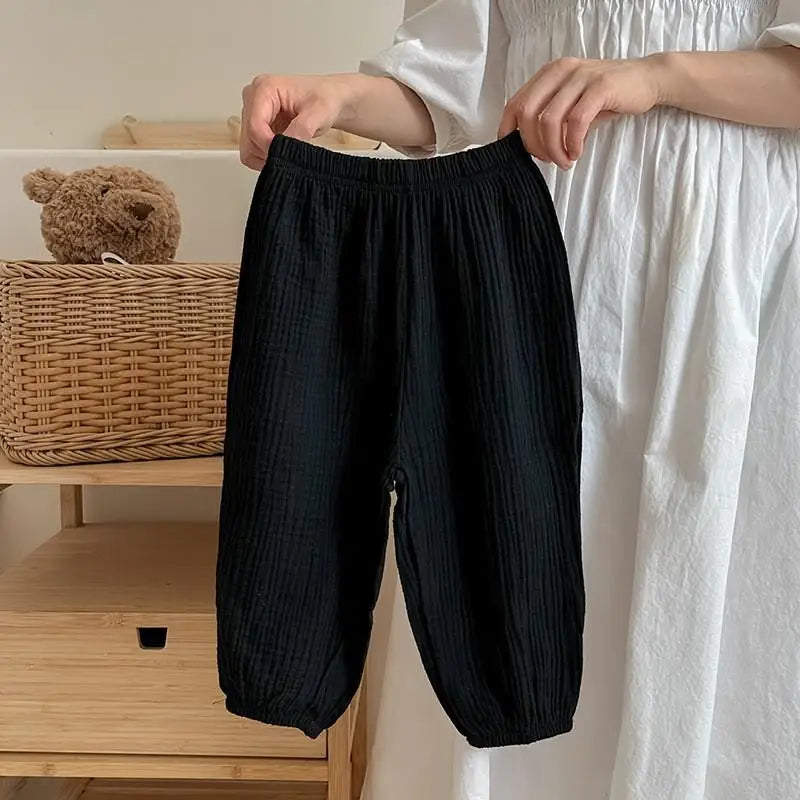 Kids Anti-Mosquito Harem Pants – Breathable Summer Bloomers for Boys & Girls (9M–6Y)