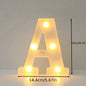 1PC LED Alphabet&Number Lights For Home,Wedding,Proposal,Birthday,Party,Photo Prop, Battery Powered White Decorative Night Light