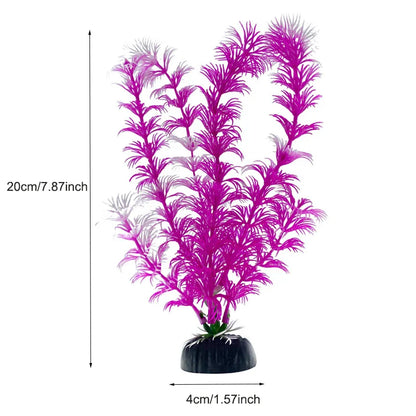 Artificial Aquarium Plants — Plastic Underwater Decorations for Fish Tanks, Realistic Aquarium Decor