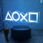 3D LED Neon Gamer Lamp - RGB Acrylic Night Light with Remote & Touch for Kids & Gaming Room