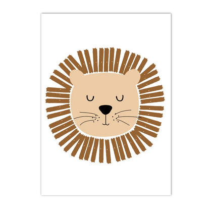 HAKUNA MATATA Art Poster Baby Nursery Canvas Print Lion Animal Painting Tiger Posters Nordic Wall Pictures Kids Room Decoration