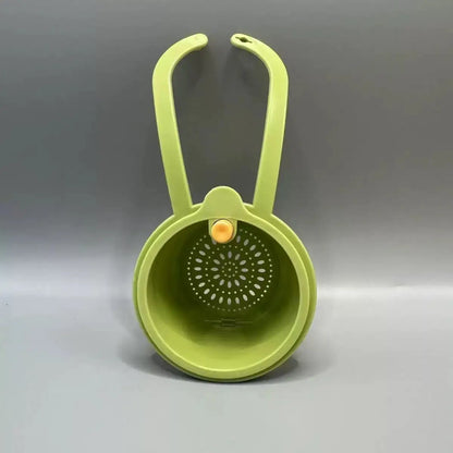 Press-Down Drain Basket Food Strainer & Sink Organizer for Kitchen and Bathroom