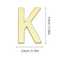 1Pcs Metal Self Adhesive House Number English Alphabet Letters for Apartment Room Door Plate Table Mailbox Number Stickers 3*2cm
