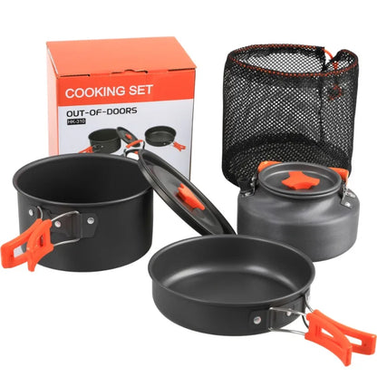 FlipStylez™ Obsidian Gray 3PC Trail-Chef Aluminum Cookware Set