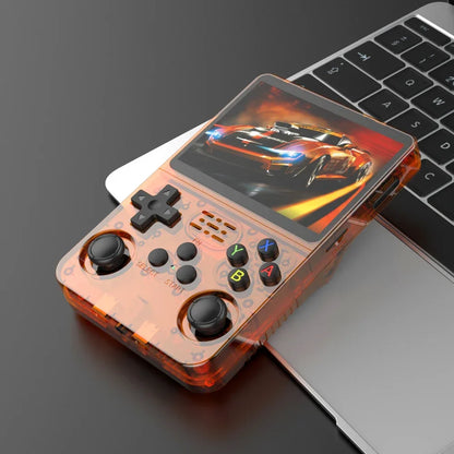 128GB Open-Source Retro Handheld Game Console - 3.5" (8.9 cm) IPS Screen, Linux Pocket Video Player, Orange