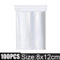 Clear Thick Resealable PE Bags – Reclosable Zip Storage Pouches for Jewelry, Food & Crafts (Sizes 4×6–12×18 cm / 1.6×2.4–4.7×7.1 in, 100–500 Pack)