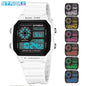 Unisex Digital Sports Watch 44mm Waterproof 3ATM LED Backlight Alarm Stopwatch