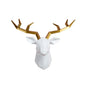 Deer Head Sculpture Animal Statue Figurines Wall Hanging Creative Elk  Art Antlers Statuette for Office Decoration Wall Mount