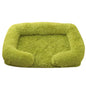 Plush Dog Bed with Removable Cover – Thickened Winter Pet Sofa Pad, Square, Small & Large