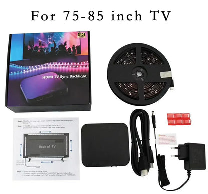 HDMI Sync LED TV Backlight Strip - Dynamic Ambience Lighting for TV, Streaming Sticks & Gaming Consoles