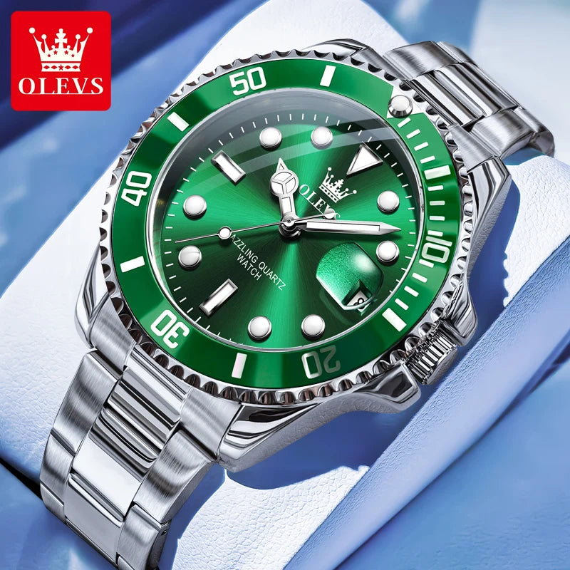 OLEVS 5885 Men’s Quartz Watch with Stainless Steel Bracelet