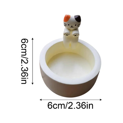 Cute Cat Candle Holder Resin Tea Light Holder for Home, Office & Desk Decor