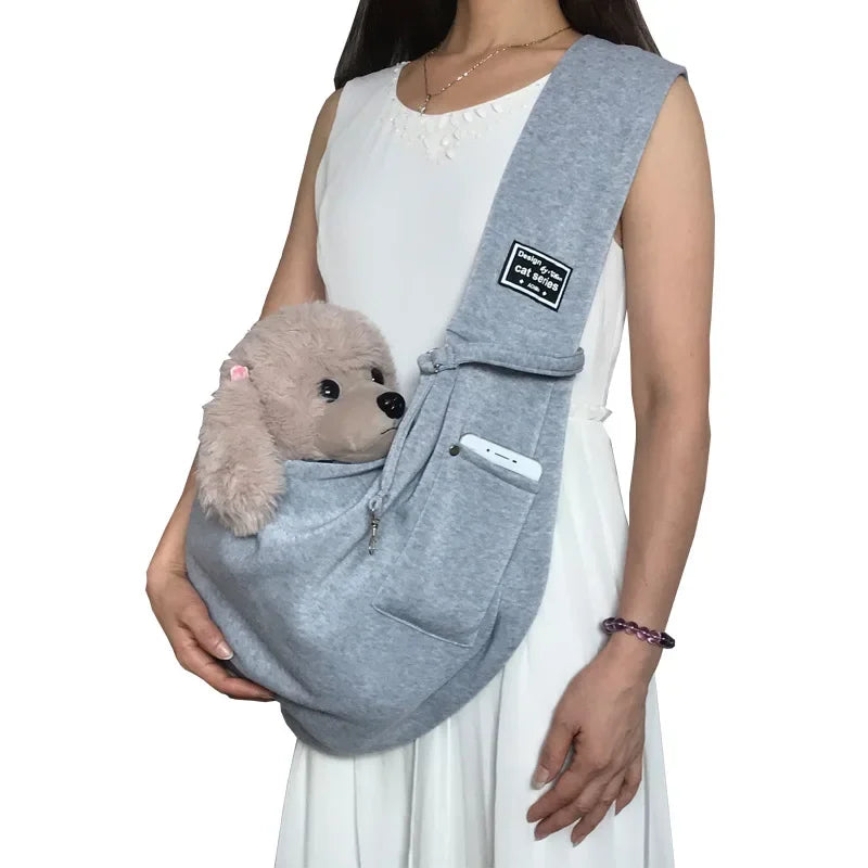 Pet Sling Carrier for Small Dogs & Cats – Crossbody Shoulder Bag, Portable Travel Puppy & Cat Carrier, Holds up to 7.5 kg (16.5 lb)