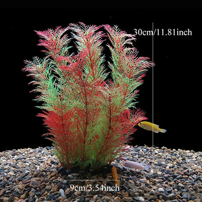 Artificial Aquarium Plants — Plastic Underwater Decorations for Fish Tanks, Realistic Aquarium Decor