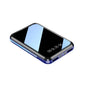 20000mAh Portable Power Bank with LED Mirror Screen, Built-In Cables & Dual USB — External Charger for Smartphones
