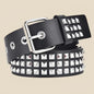 Punk Rivet Grommet Belt Heavy Metal Y2K Rock Unisex Jeans Belt 3.8 cm (1.5 in)