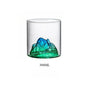 Snow Mountain 3D Glass Drinkware – Transparent Whiskey & Water Cup, Multipurpose, 180ml (6.1oz) & 300ml (10.1oz)