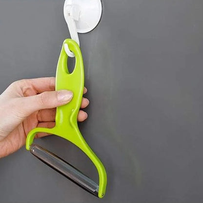 Ergonomic Stainless Steel Vegetable Peeler with Non-Slip Handle, Green