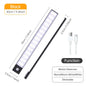Rechargeable Motion Sensor LED Night Light — USB Wireless Cabinet & Wardrobe Light with Magnetic Mount, 3 Color Temperatures (3000K/4000K/6000K)