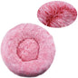 Calming Plush Pet Bed for Dogs & Cats - Corduroy Fleece Bolster, Non-Slip Waterproof Bottom, Multiple Sizes (15.7–35.4 in / 40–90 cm)
